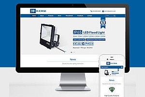 响应式LED灯具英文外贸网站建设html5自适应Pbootcms英语模板建站