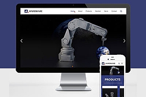 响应式英文外贸企业网站五金机械设备外贸网站建设html5自适应Pbootcms模板建站