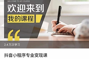 抖音小程序专业变现课,小程序各类玩法运营技巧变现 课程免费下载