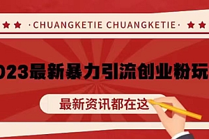 价值980的2023最新暴力引流创业粉丝玩法 免费分享