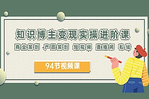 2023 知识博主变现实操进阶课:商业策划、产品策划、短视频、直播间、私域 课程免费分享