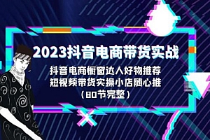 2023 抖音电商带货实战:橱窗达人好物推荐,实操小店随心推(共 80 节完整)免费下载