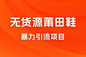 无货源莆田鞋暴力引流项目,新手小白也可操作日入 1000+ 教程免费分享