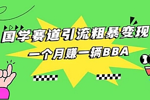 国学赛道引流粗暴变现,一个月一辆 BBA,拼的就是执行力 课程免费下载