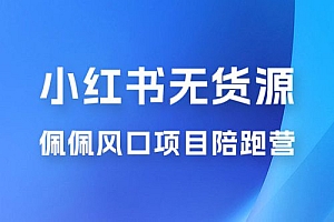 佩佩 · 小红书无货源风口项目陪跑营:不用拍摄、不用露脸、不用买产品、不用营业执照、一部手机即可开店 课程免费分享