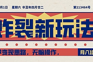 炸裂新玩法,哲学变现思路,无脑操作,只靠单人月入10000+【揭秘】教程免费分享