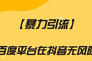 在百度平台上进行无风险的抖音引流,实现暴力增加流量 教程免费学习