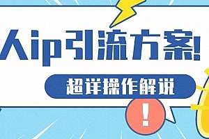 没想到(快速收藏,个人IP引流方案教程!让你轻松打造人设IP)快速收藏,个人IP引流方案教程!让你轻松打造人设IP,个人ip的打造,