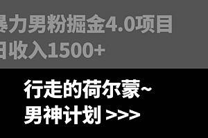 全程干货(暴力男粉掘金4.0项目不违规不封号无脑复制单人操作日入1000+)暴力男粉掘金4.0项目不违规不封号无脑复制单人操作日入1000+,暴力男明星是谁,