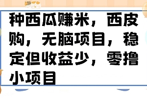 墙裂推荐(种西瓜赚米,西皮购稳定长久零撸小项目)种西瓜赚米,西皮购稳定长久零撸小项目,西瓜皮怎么养花,