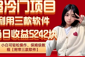 干货分享(超冷门项目、利用三款软件、当日收益5242块、小白可轻松操作、保姆级教程【附带三款软件】)超冷门项目、利用三款软件、当日收益5242块、小白可轻松操作、保姆级教程【附带三款软件】,冷门且赚钱的行业,