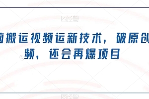 不要告诉别人(无脑搬运视频运新技术,破原创视频,还会再爆项目)无脑搬运视频运新技术,破原创视频,还会再爆项目,搬运视频如何赚钱,
