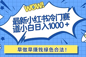 一篇读懂(最新小红书冷门赛道日入1000+一部手机小白轻松)最新小红书冷门赛道日入1000+一部手机小白轻松,小红书热门技术分析,