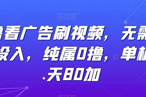 学会了吗(0撸看广告刷视频,无需任何投入,纯属0撸,单机一天80加)0撸看广告刷视频,无需任何投入,纯属0撸,单机一天80加,看广告赚零花钱软件,