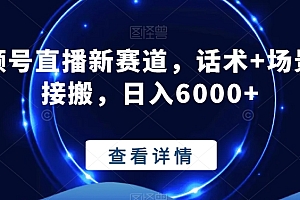 越早知道越好(视频号直播新赛道,话术+场景直接搬,日入6000+)视频号直播新赛道,话术+场景直接搬,日入6000+,视频号带货主播佣金,