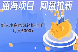 新鲜出炉(蓝海项目网盘拉新,新人小白也可操作,每月收入5000+)蓝海项目网盘拉新,新人小白也可操作,每月收入5000+,蓝海兼职,
