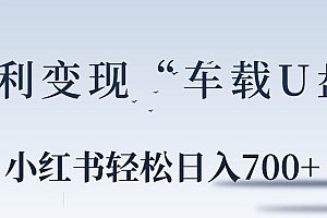 不看后悔(小红书“车载U盘”暴利引流,日入700+)小红书“车载U盘”暴利引流,日入700+,小红书网页版,