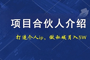 燃爆了(项目合伙人项目,打造个人IP,做私域月入5W,小白勿扰)项目合伙人项目,打造个人IP,做私域月入5W,小白勿扰,项目合伙人模式方案有哪些,