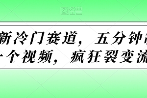 一篇读懂(最新冷门赛道,五分钟制作一个视频,疯狂裂变流量)最新冷门赛道,五分钟制作一个视频,疯狂裂变流量,裂变资料,