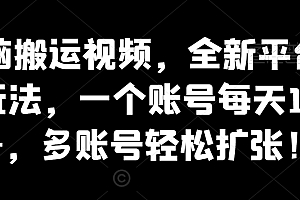学到了吗(无脑搬运视频,全新平台独占玩法,一个账号每天1000+,多账号轻松扩张!)无脑搬运视频,全新平台独占玩法,一个账号每天1000+,多账号轻松扩张!,搬运视频赚钱的app,