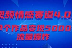 奔走相告(短视频情感赛道4.0玩法,单个作品变现5000+,流量爆炸)短视频情感赛道4.0玩法,单个作品变现5000+,流量爆炸,热门情感视频素材,