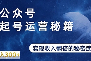 墙裂推荐(公众号起号运营秘籍,实现收入翻倍的秘密武器)公众号起号运营秘籍,实现收入翻倍的秘密武器,公众号名字怎么起,