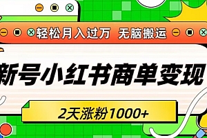 新鲜出炉(新号小红书商单变现接单到手软轻松月入过万2天涨粉1000+无脑搬运长期稳定)新号小红书商单变现接单到手软轻松月入过万2天涨粉1000+无脑搬运长期稳定,小红书如何盈利模式,