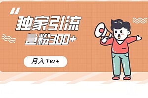 学到了吗(独家推荐,日引300+精准男粉,小白简单上手,月变现1w+)独家推荐,日引300+精准男粉,小白简单上手,月变现1w+,日引月长的引,