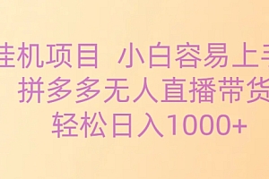 燃爆了(挂机项目拼多多无人直播带货,轻松日入1000+)挂机项目拼多多无人直播带货,轻松日入1000+,拼多多无人直播挣钱吗安全吗是真的吗,