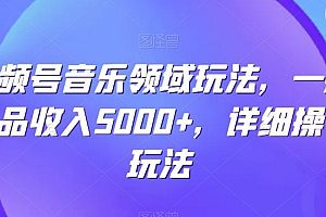 学到了吗(视频号音乐领域玩法,一条作品收入5000+,详细操作玩法)视频号音乐领域玩法,一条作品收入5000+,详细操作玩法,视频号音乐视频怎么创作,