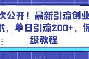 万万没想到(首次公开!最新引流创业粉技术,单日引流200+,保姆级教程)首次公开!最新引流创业粉技术,单日引流200+,保姆级教程,创业怎么引流引流人,