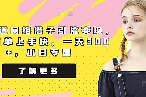 干货满满(最新赛道网络搭子引流变现,操作简单上手快,一天300+,小白专属)最新赛道网络搭子引流变现,操作简单上手快,一天300+,小白专属,最新赛道,
