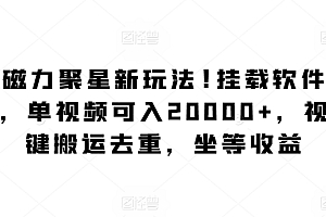 满满干货(快手磁力聚星新玩法,挂载软件狂撸收益,单视频可入20000+,视频一键搬运去重,坐等收益)快手磁力聚星新玩法,挂载软件狂撸收益,单视频可入20000+,视频一键搬运去重,坐等收益,快手磁力聚星平台,