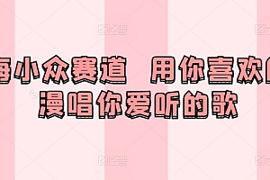 难以置信(蓝海小众赛道  用你喜欢的动漫唱你爱听的歌)蓝海小众赛道  用你喜欢的动漫唱你爱听的歌,2020蓝海,